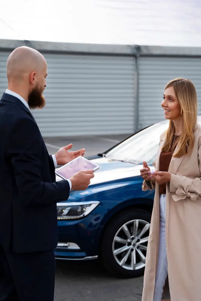 Customer discussing cash for car sale with a car removal professional in Bendigo
